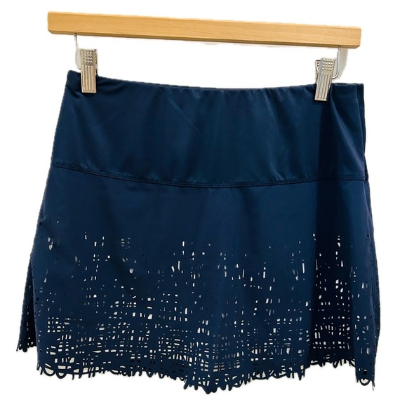 Lucky in Love Laser Cut Skort Small navy blue skirt tennis golf pickle ball - Picture 2 of 8
